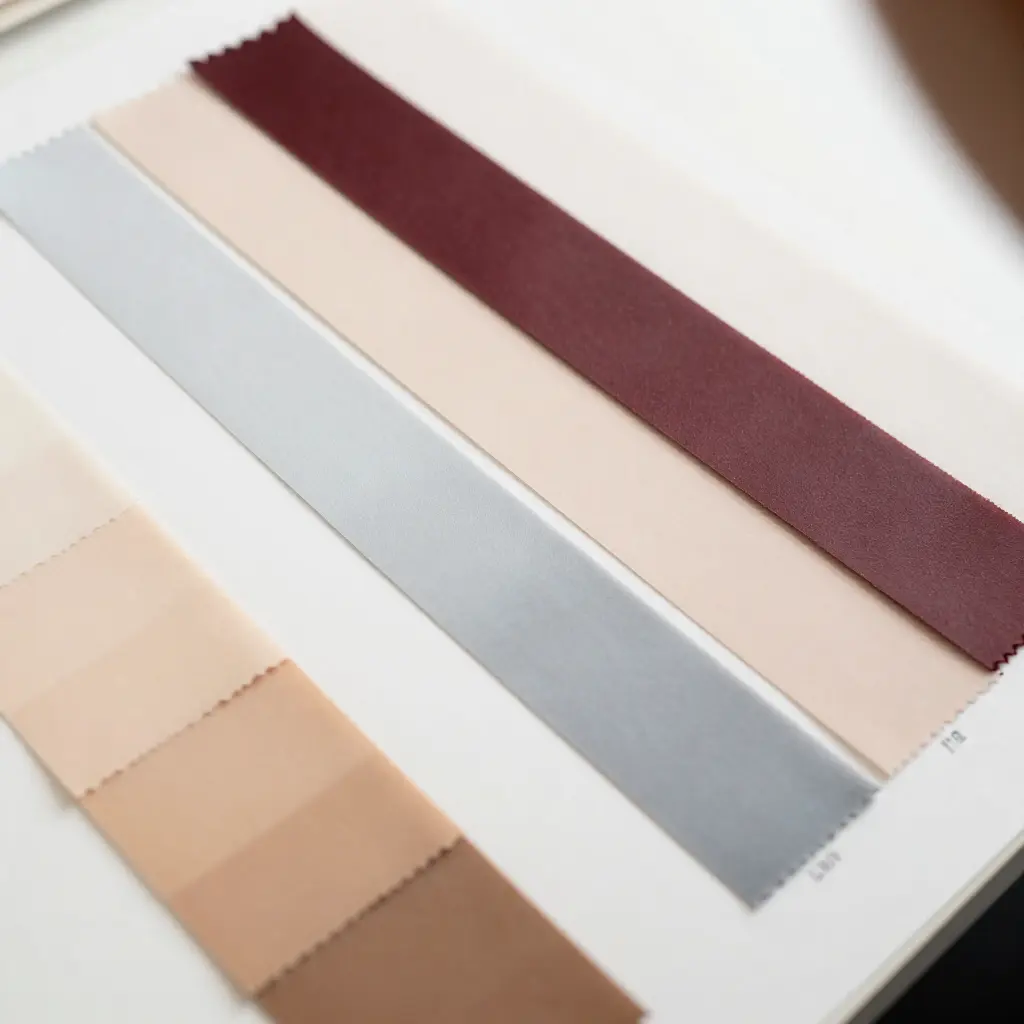 Seasonal colour analysis draping session with fabric swatches