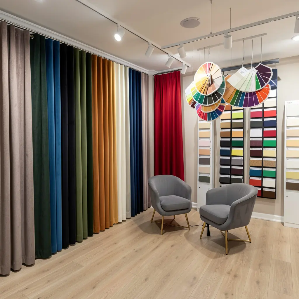 Colour analysis studio in London with professional colour drapes and swatches